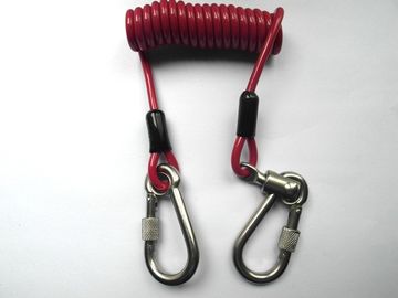 5,0 milímetros de la herramienta de cable rojo del acollador con los ganchos de fijación inoxidables del eslabón giratorio