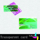 CMYK que hiela la tarjeta transparente 0.8m m del PVC VIP con la raya magnética