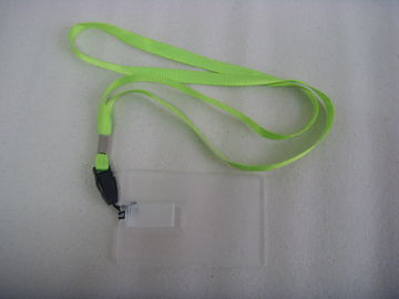 Memoria usb tarjeta transparente con apego de cordón (MY-UC09)