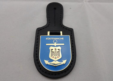 Insignia modificada para requisitos particulares moda del bolsillo del cuero de la PU de HUSTENWACHE para el regalo promocional