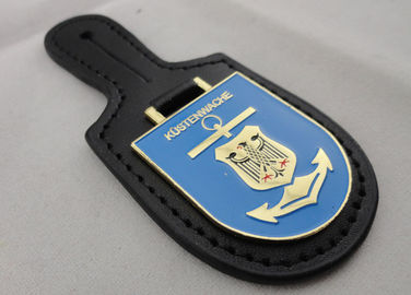 Insignia modificada para requisitos particulares moda del bolsillo del cuero de la PU de HUSTENWACHE para el regalo promocional