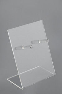 Tenedor de acrílico de la muestra de la sobremesa transparente, tenedores de la muestra del plástico transparente