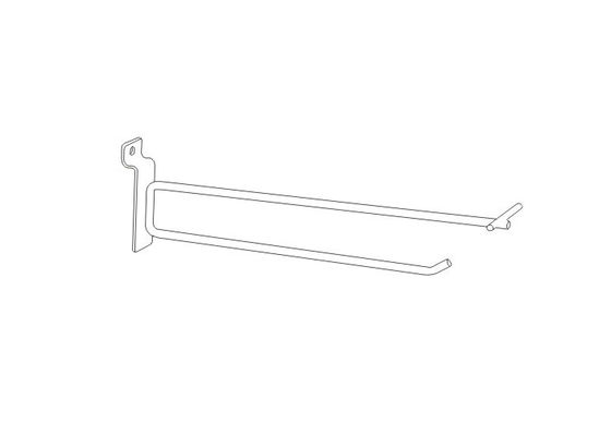 Ganchos de la exhibición de la venta al por menor de la exploración del stalwall del alambre de acero del metal blanco para los productos colgantes 31157 31158 31159