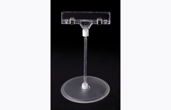Muestra del estallido y tenedor del clip de los soportes de exhibición de la tabla del precio con la ventosa