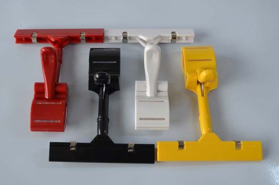 Clip amarillo, rojo, verde del cartel del supermercado, clip no- del tenedor del precio de Scratche