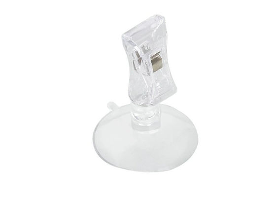 Tenedor ajustable del tenedor/de ventosa de la muestra del clip del POP recargable