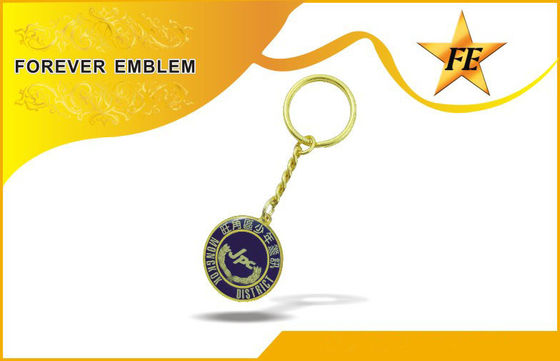 Llaveros promocionales redondos de la impresión del cobre a todo color del bronce para los acontecimientos del equipo