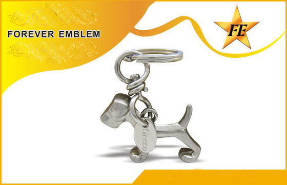 Llaveros promocionales de bronce/del cobre 3D del metal con el anillo de la fractura + el anillo del salto