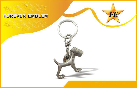 Llaveros promocionales de bronce/del cobre 3D del metal con el anillo de la fractura + el anillo del salto
