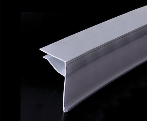 Tenedor de etiqueta plástico de tiras de los datos del estante del supermercado de encargo, blanco