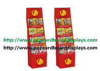 Soportes de exhibición de papel reciclados con el barniz brillante para la revista con color rojo