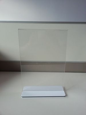 Tenedores de etiqueta de acrílico claros del plexiglás del soporte del menú del tenedor de la muestra del restaurante