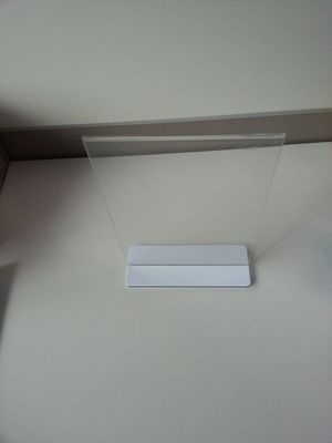 Tenedores de etiqueta de acrílico claros del plexiglás del soporte del menú del tenedor de la muestra del restaurante