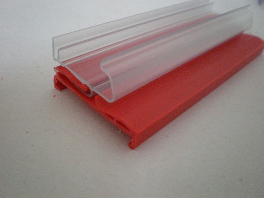 Tira sacada transparente de los datos del PVC del supermercado/de la tienda de las formas del plástico