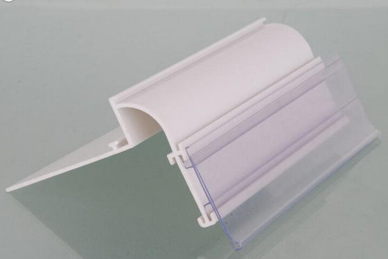Tira sacada transparente de los datos del PVC del supermercado/de la tienda de las formas del plástico