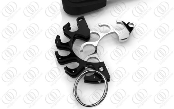 abrebotellas del tenedor de la llave del llavero del acero inoxidable 316L