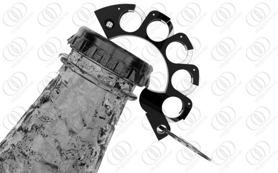 abrebotellas del tenedor de la llave del llavero del acero inoxidable 316L