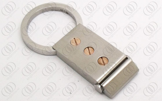 El oro de Rose atornilla el llavero del tenedor de la llave del acero inoxidable de los acentos para los hombres