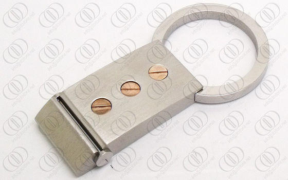 El oro de Rose atornilla el llavero del tenedor de la llave del acero inoxidable de los acentos para los hombres