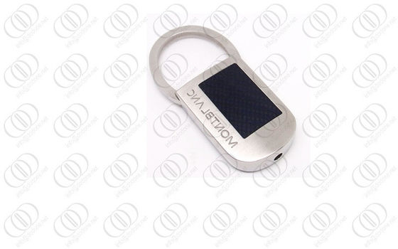Llavero negro en final de cepillo, tenedor dominante retractable del acero inoxidable de la fibra de carbono