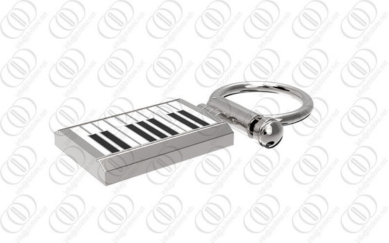 tenedor de la llave del llavero del acero inoxidable 316L con diseño del teclado de piano