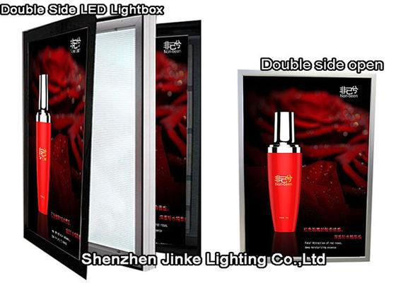 Piso que coloca la caja de luz echada a un lado doble del LED, caja de luz del cartel de película del LED
