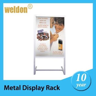 estante de exhibición derecho del metal del marco de la exhibición del cartel del piso reciclable a - tableros
