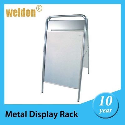 estante de exhibición derecho del metal del marco de la exhibición del cartel del piso reciclable a - tableros